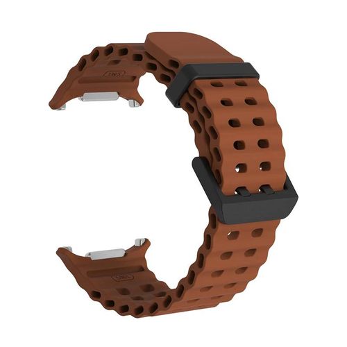 Bracelet Marin Pour Samsung Galaxy Montre Ultra 2025,Bracelet De Sport En Silicone,Accessoires De Montre Samsung Galaxy Ultra 47mm-Ultra 2025 2024-Black-Brown