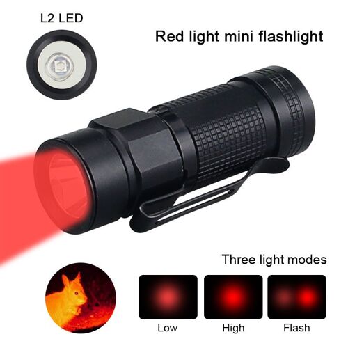 New Red 3 Modes VASTFIRE-Mini lampe de poche rouge 9LED, torche de poche, imagerie de veine 625nm, recherche de veine, infirmière soignante, chasse, mode 1 ""Nipseyteko""