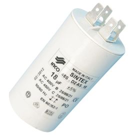 Condensateur 18 mF Lave-linge (481912118285 2I MARCHI FAR INDESIT ARISTON HOTPOINT DOMAN FAURE SAUTER VEDETTE FIRSTLINE DE DIETRICH THOMSON EDESA CADILLAC DOMEOS BRANDT ARDO HOOVER)