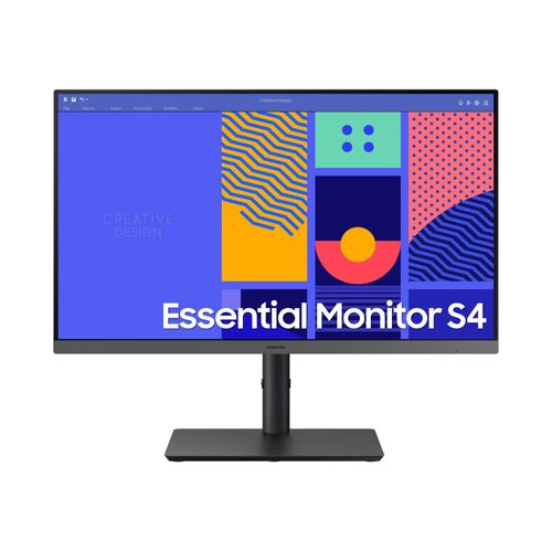 Samsung S24C432GAU - C432 Series - écran LED - 24" - 1920 x 1080 Full HD (1080p) @ 100 Hz - IPS - 250 cd/m² - 1000:1 - 4 ms - HDMI, VGA, DisplayPort - noir