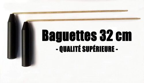 Baguettes de sourcier parallèles (Paire Baguette coudée Haute Qualité pour sourcier, radiesthésie, géobiologie, géobiologue, pendule radiesthésiste, feng shui, médecine énergétique)