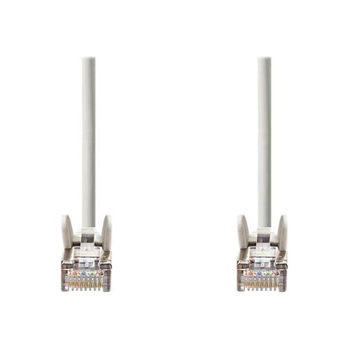 Nedis - Cordon de raccordement - RJ-45 (M) pour RJ-45 (M) - 10 m - paire torsadée écrantée (F/UTP) - CAT 5e - moulé, rond - gris