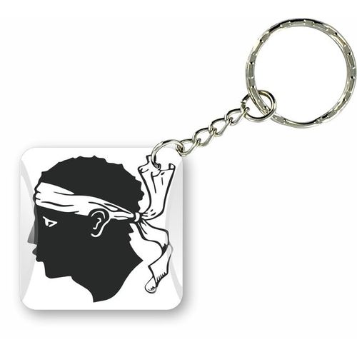 Porte Cles Clefs Keychain Drapeau Corse Corsica Tête De Maure Ile De Beaute