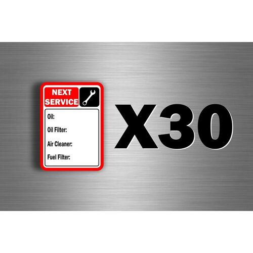 30 X Sticker Next Service Prochaine Revision Voiture Moto Camion Entretien