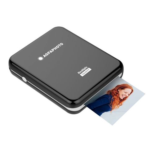 Agfaphoto Realipix Square P - Imprimante - couleur - thermique par sublimation - 76 x 76 mm jusqu'à 0.83 min/page (couleur) - Bluetooth - noir