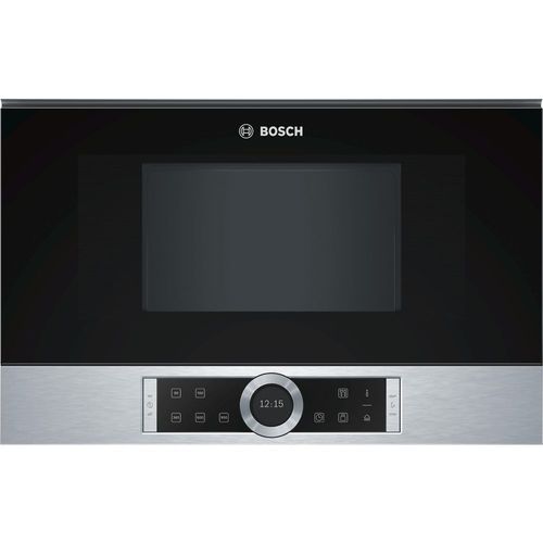 Bosch Serie | 8 BFL634GS1 - Four micro-ondes monofonction - encastrable - 21 litres - 900 Watt - acier inoxydable