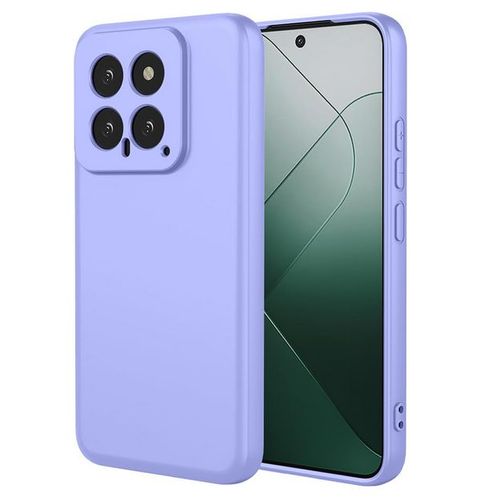 Coque Pour Xiaomi 14 5g - Housse Etui Silicone Gel Fine + Verre Trempe - Mauve