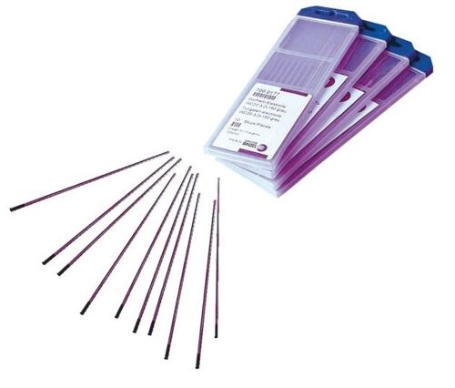 10 électrodes tungstène LANTHANE 1,5 % diamètre 2 x 150 mm - ABICOR BINZEL - 700.0932