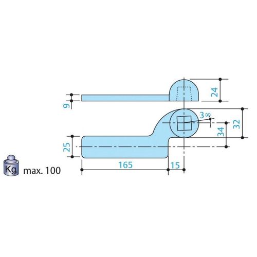 Bras inférieur déporté 20 mm droit - MAB - AC1