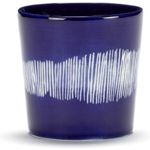Tasse À Café 25cl Feast Ottolenghi Bleu Foncé Rayures Blanches - Serax