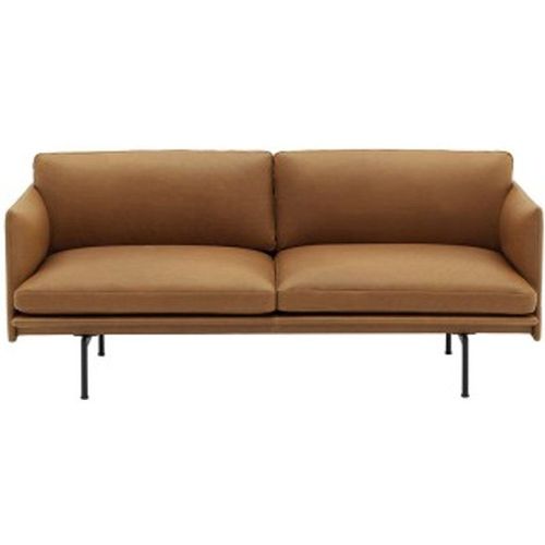 Canapé 2 Places Outline Cuir Cognac - Muuto