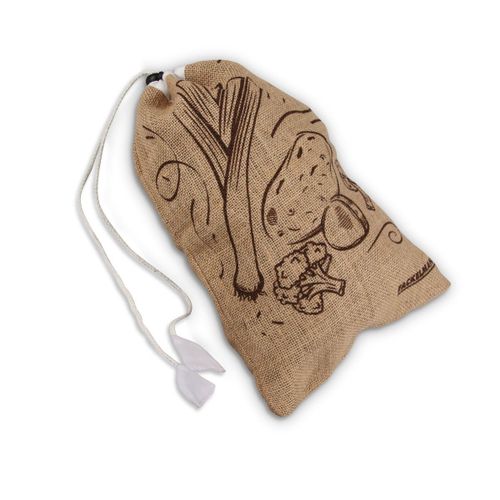 Fackelmann 47057 Grand Sac À Légumes Réutilisable En Jute, Sac À Légumes, Sac À Provisions, Sac De Courses, Sac En Jute, Coton, Jute, 38,5 X 27 Cm