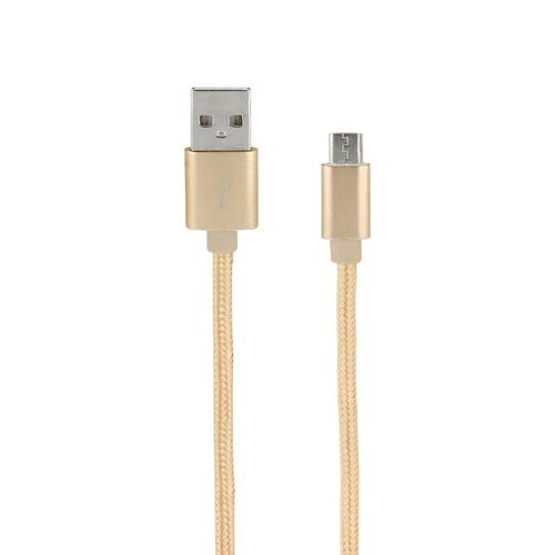 Câble USB-A/Micro USB nylon data et charge or 1 m