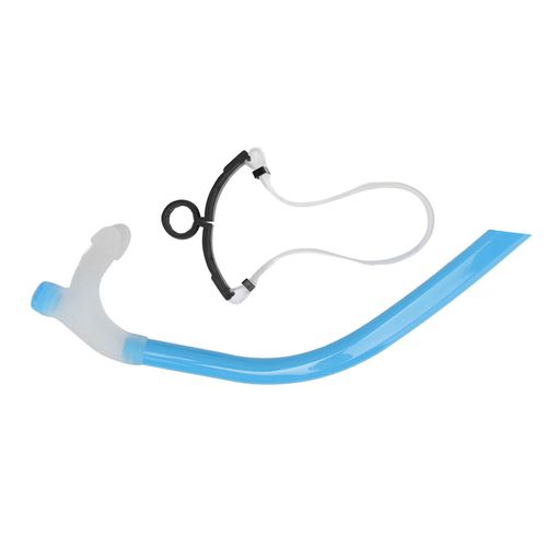 Tuba De Natation En Silicone, Tube Respiratoire à TraîNéE RéDuite, Avec Attelle De TêTe RéGlable, Pour La PlongéE En ApnéE, Bleu Ciel