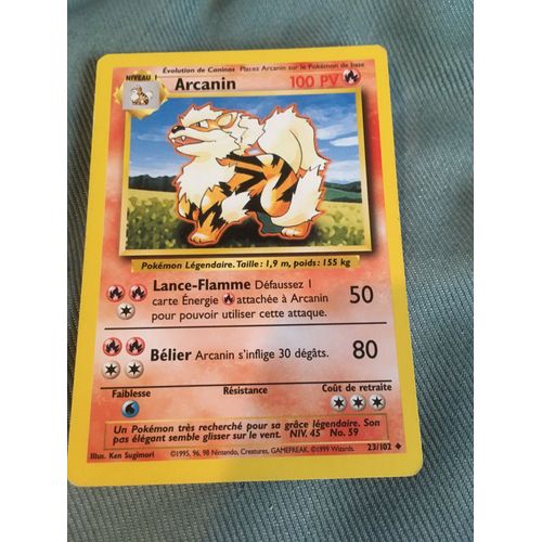 Pokemon Arcanin 23/102 100 Pv Française 1999 Wizards