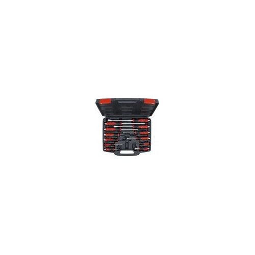 Coffret 12 tournevis magnétique poignée ergonomique plat 3.2 - 9.5mm cruciforme PH0-PH4 BGS