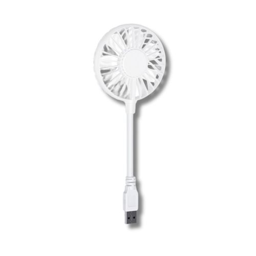 Mini ventilateur USB portable avec cou réglable,refroidissement personnel silencieux pour bureau,camping,ordinateur portable et batterie externe - Type WHITE