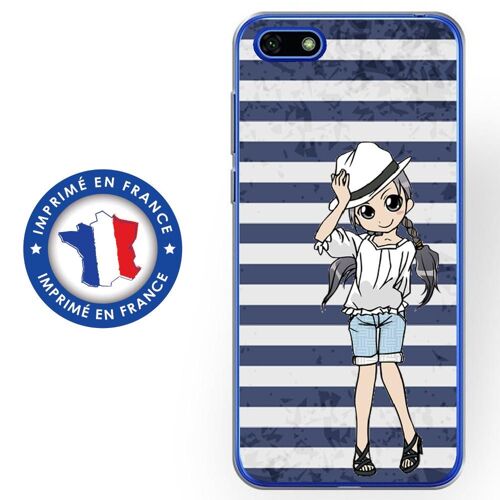 Coque Souple Pour Huawei Y5 (2018) Avec Impression Motifs Manga Fille Marin