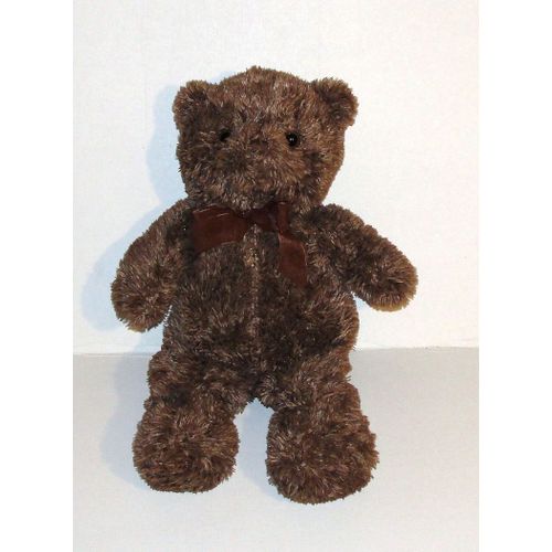 Ours Brun Aubert Peluche Doudou Ours Marron Noeud Papillon 43 Cm