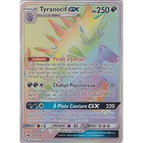 Carte Pokemon Sl8 Tonnerre Perdu : Tyranocif Gx Secrète 223 214