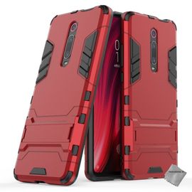 Housse Etui Coque Rigide Anti Choc Pour Xiaomi Mi 9t Pro + Film Ecran - Rouge