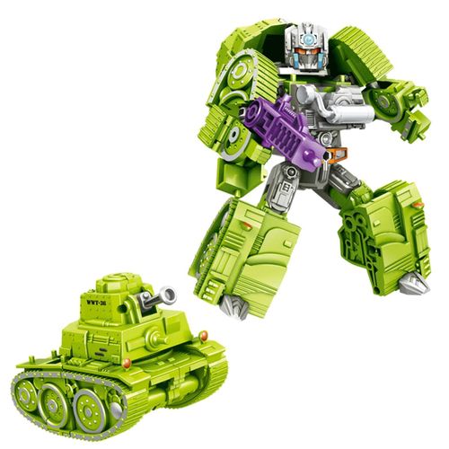 Tank Jouet Transformable Robot, Char Deformation Jouet De Voiture Enfant Transform For Kids De 6 7 8 9 10 Ans (Vert Clair)