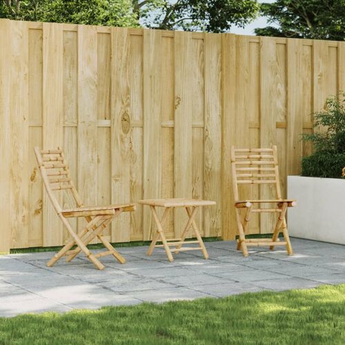 Vidaxl Chaises Pliables De Jardin Lot De 2 43x54x88 Cm Bambou