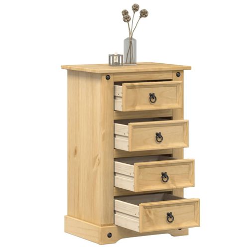 Vidaxl Table De Chevet Corona 53x39x84 Cm Bois De Pin Massif