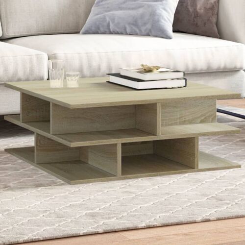 vidaXL Table basse chêne sonoma 70x70x29 cm bois d'ingénierie