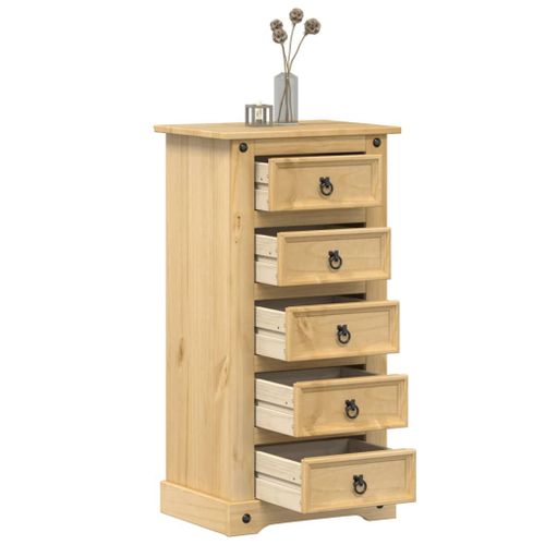 Vidaxl Table De Chevet Corona 53x39x103 Cm Bois De Pin Massif