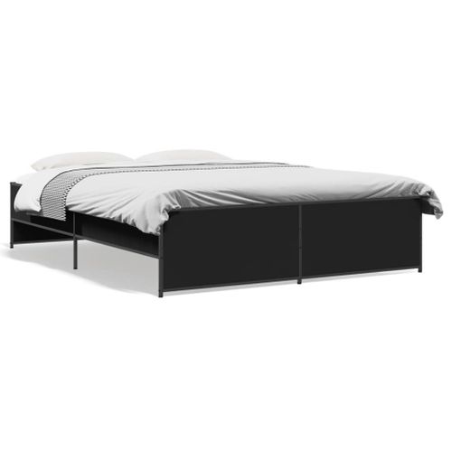 Vidaxl Cadre De Lit Sans Matelas Noir 160x200 Cm