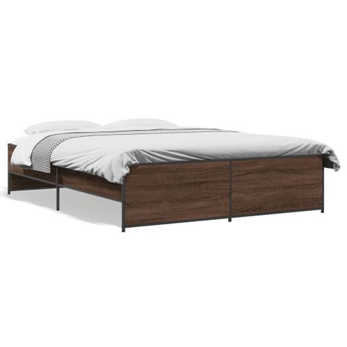 Vidaxl Cadre De Lit Sans Matelas Chêne Marron 160x200 Cm