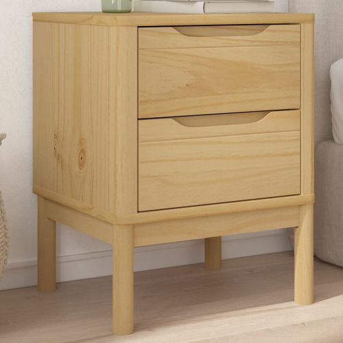 Vidaxl Table De Chevet Floro Cire Marron 45x39x57cm Bois De Pin Massif