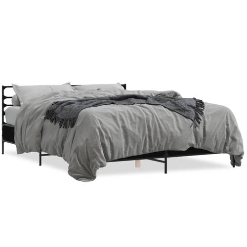 Vidaxl Cadre De Lit Sans Matelas Noir 160x200 Cm