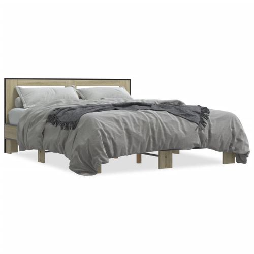 Vidaxl Cadre De Lit Sans Matelas Chêne Sonoma 160x200 Cm
