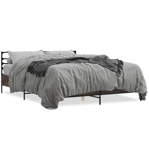 Vidaxl Cadre De Lit Sans Matelas Chêne Marron 160x200 Cm