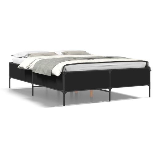 Vidaxl Cadre De Lit Sans Matelas Noir 160x200 Cm
