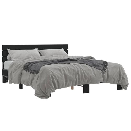 Vidaxl Cadre De Lit Sans Matelas Noir 160x200 Cm
