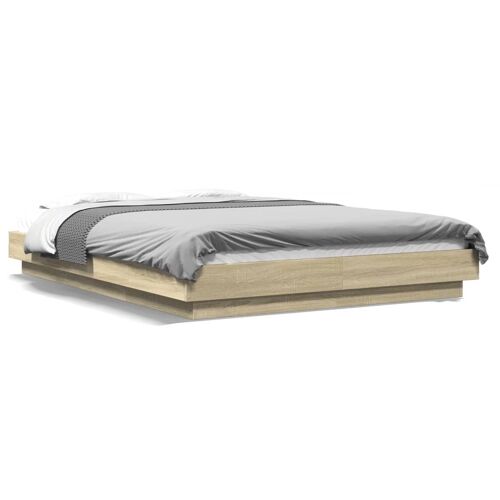 vidaXL Cadre de lit sans matelas chêne sonoma 140x200 cm