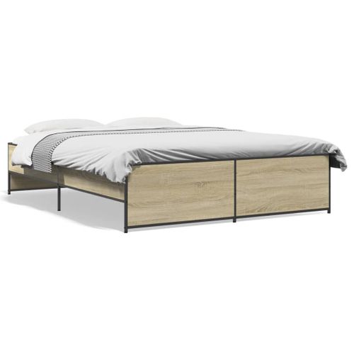 Vidaxl Cadre De Lit Sans Matelas Chêne Sonoma 160x200 Cm