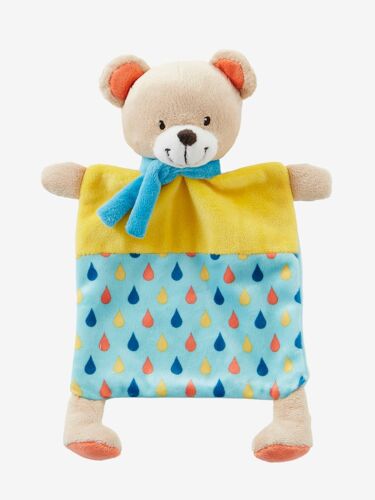Doudou Ours Vertbaudet Bleu Anis Jaune Orange Ourson Jouet Bebe