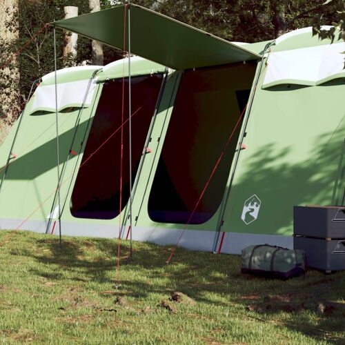 Vidaxl Tente De Camping Tunnel 10 Personnes Vert Imperméable