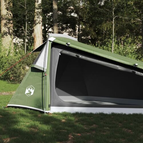 Vidaxl Tente De Camping Tunnel 2 Personnes Vert Imperméable