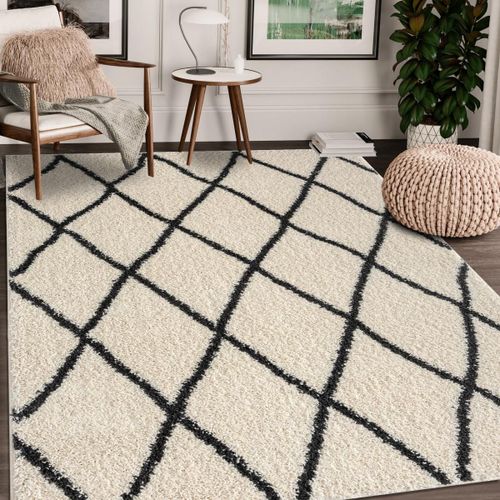 Tapis Berbère Style Sg Extra Extra Doux Crème 200x200 Rond