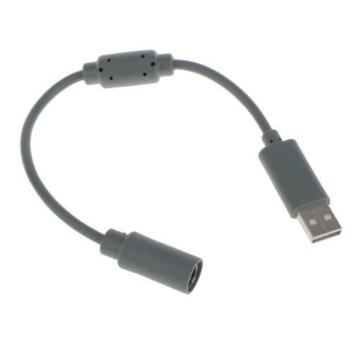 Usb Adaptateur Câble De Rupture Corde Pour Xbox 360 Filaire Contrôleur Gris