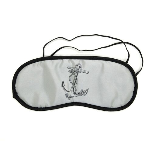 Masque De Nuit Pour Repos Voyage Et Sommeil Marin Ancre Fleur 