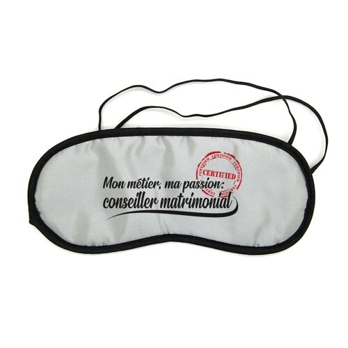 Masque De Nuit Pour Repos Voyage Et Sommeil Métier Passion Conseiller Matrimonial 