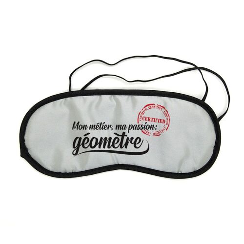 Masque De Nuit Pour Repos Voyage Et Sommeil Métier Passion Géomètre 