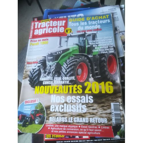 Tracteur Agricole 2 De 2015 New Holland Td5,Fendt Vario Serie 1000,Claas Atos 200,300,Porteur John Deere 1110e,Serie 9 Rt,Serie 6m,6130r,New Holland T8,Lindner Geotrac,Belarus 3522.5,Iveco