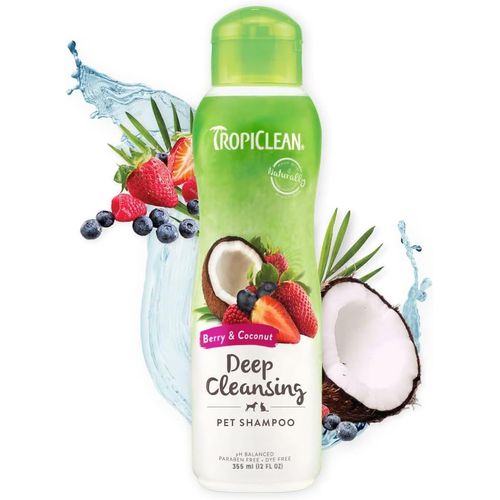 Shampoo For Dogs And Cats,Deep Cleanses And Moisturizes,With Natural Ingredients-Berries And Coconut,355 Ml